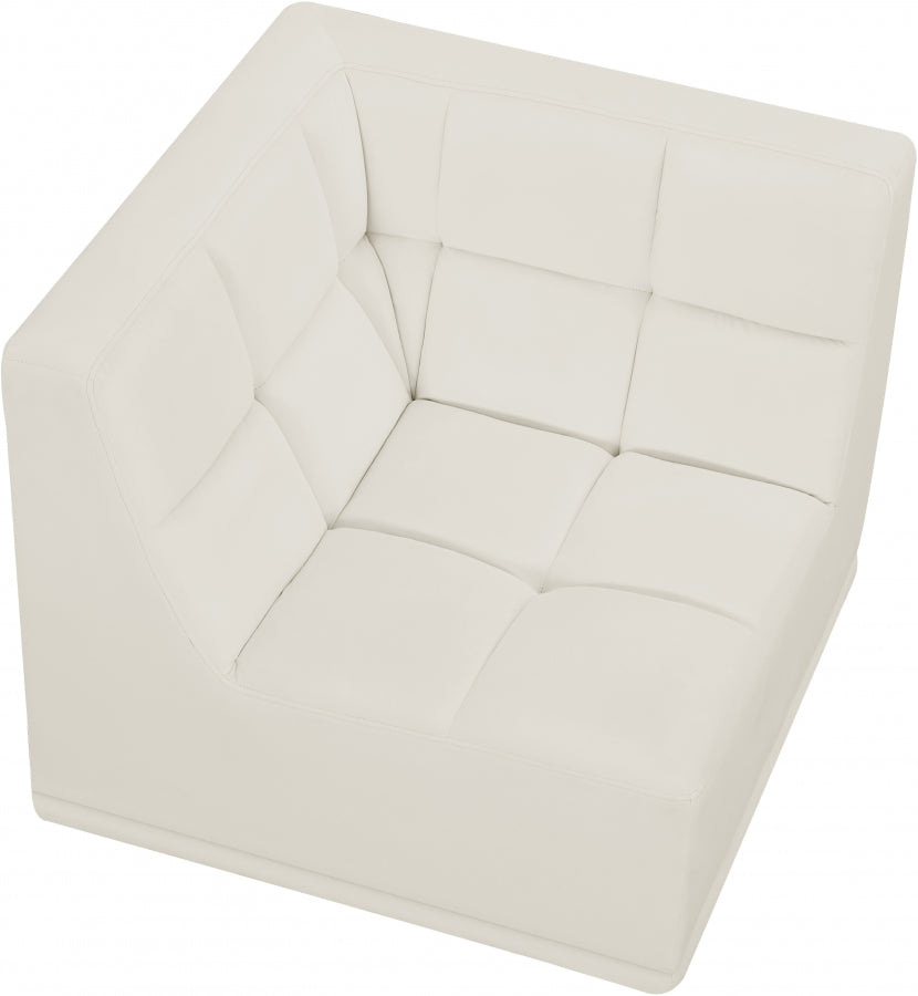 Fauteuil d'angle modulable en velours Relax