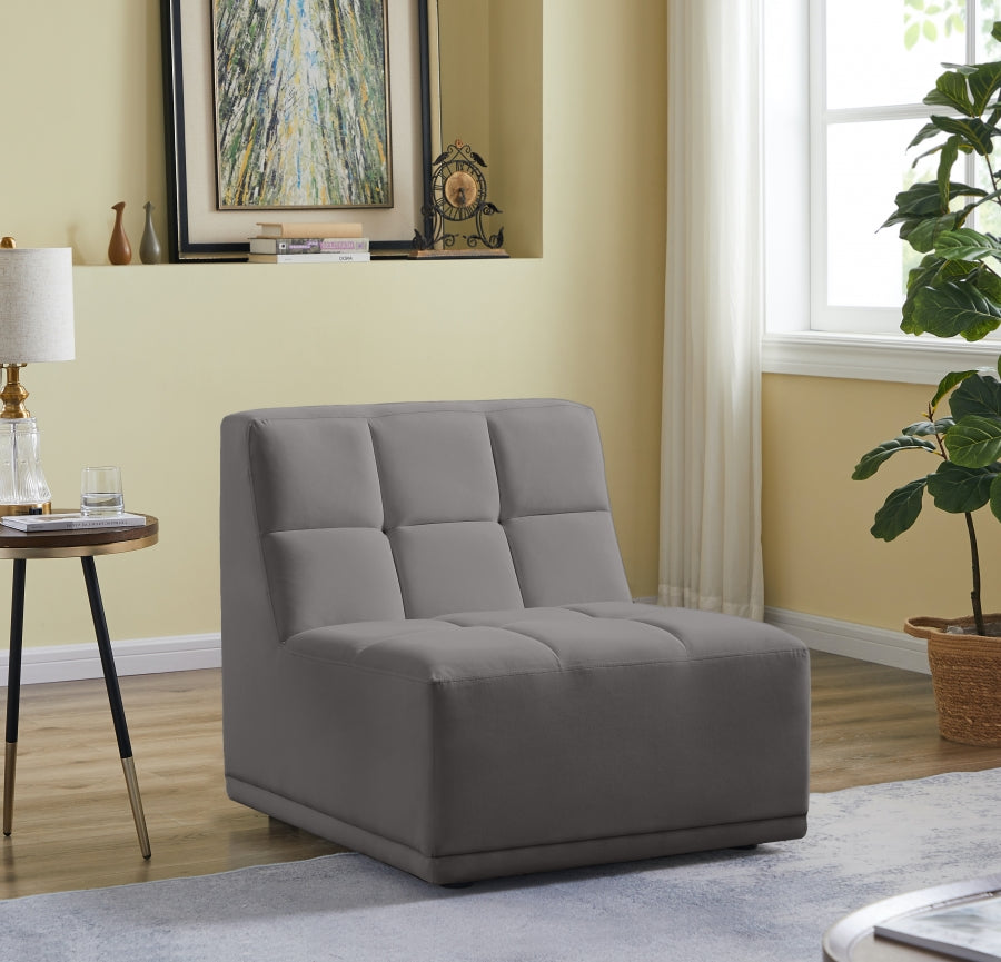 Fauteuil modulable en velours Relax