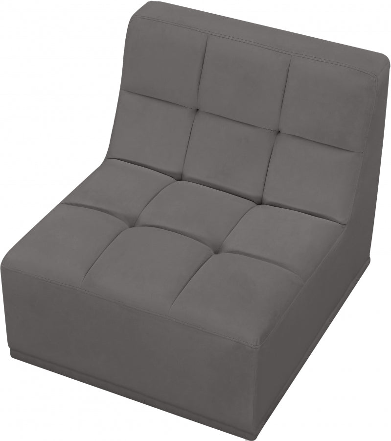 Fauteuil modulable en velours Relax