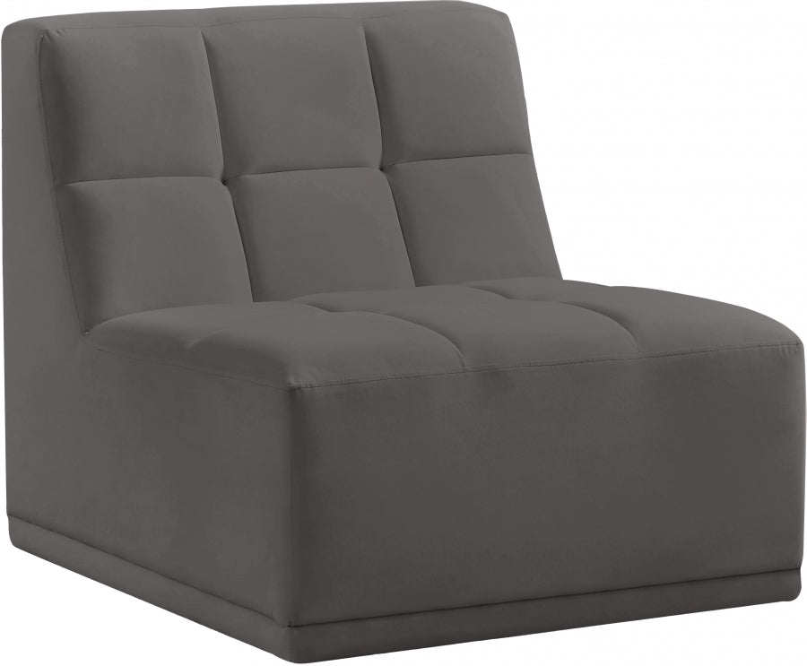 Fauteuil modulable en velours Relax