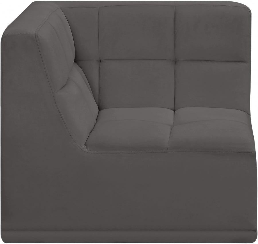 Fauteuil d'angle modulable en velours Relax