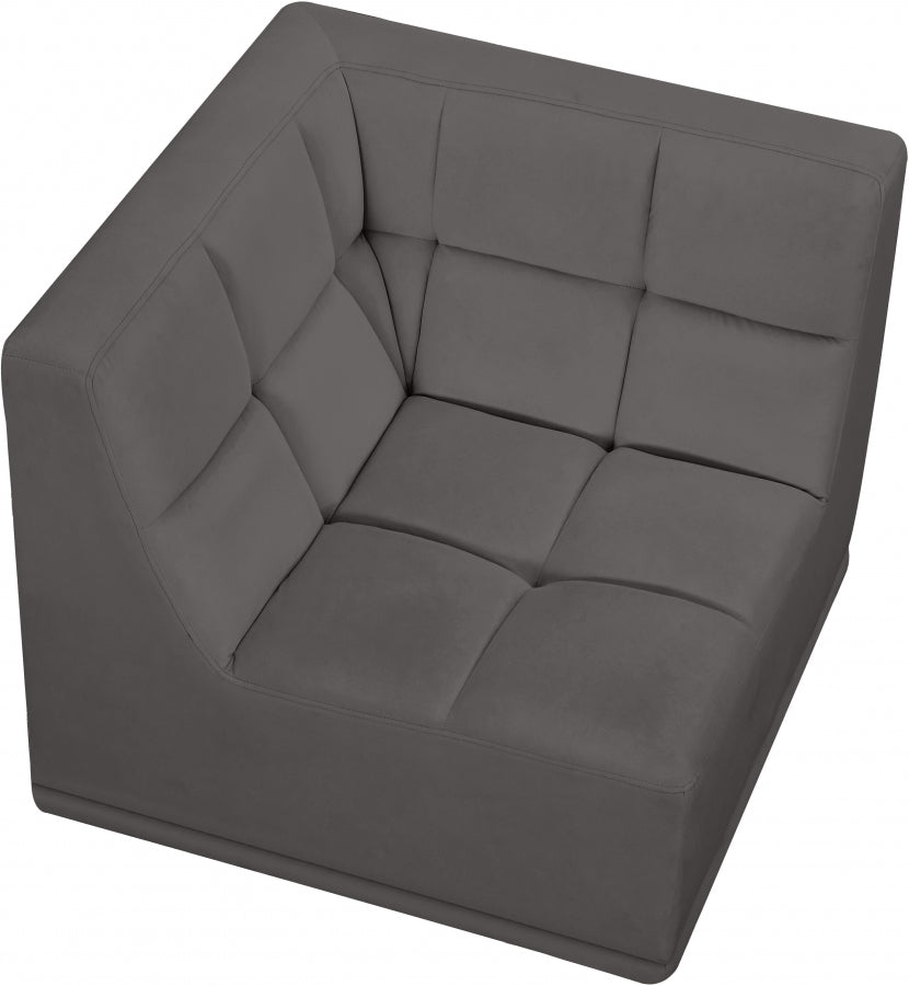 Fauteuil d'angle modulable en velours Relax