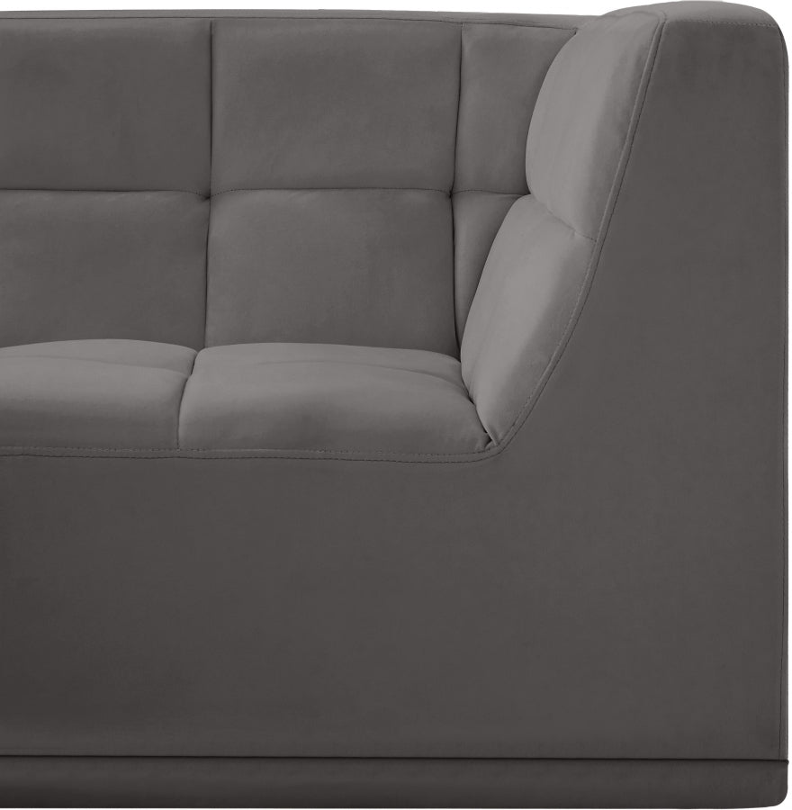 Fauteuil d'angle modulable en velours Relax