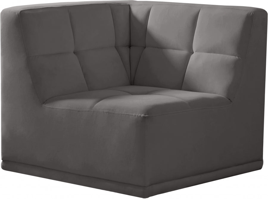Fauteuil d'angle modulable en velours Relax