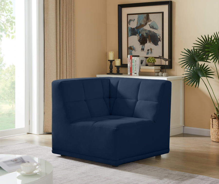 Fauteuil d'angle modulable en velours Relax