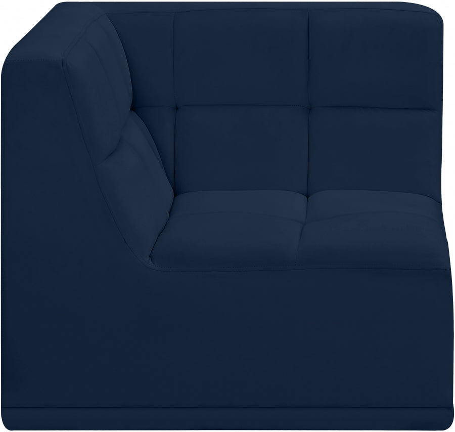 Fauteuil d'angle modulable en velours Relax