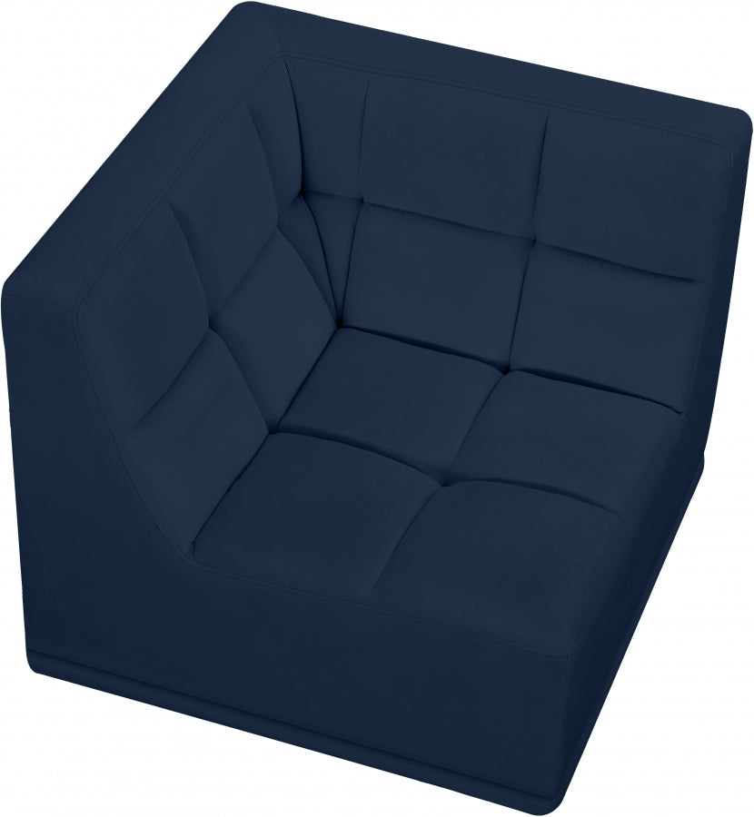 Fauteuil d'angle modulable en velours Relax