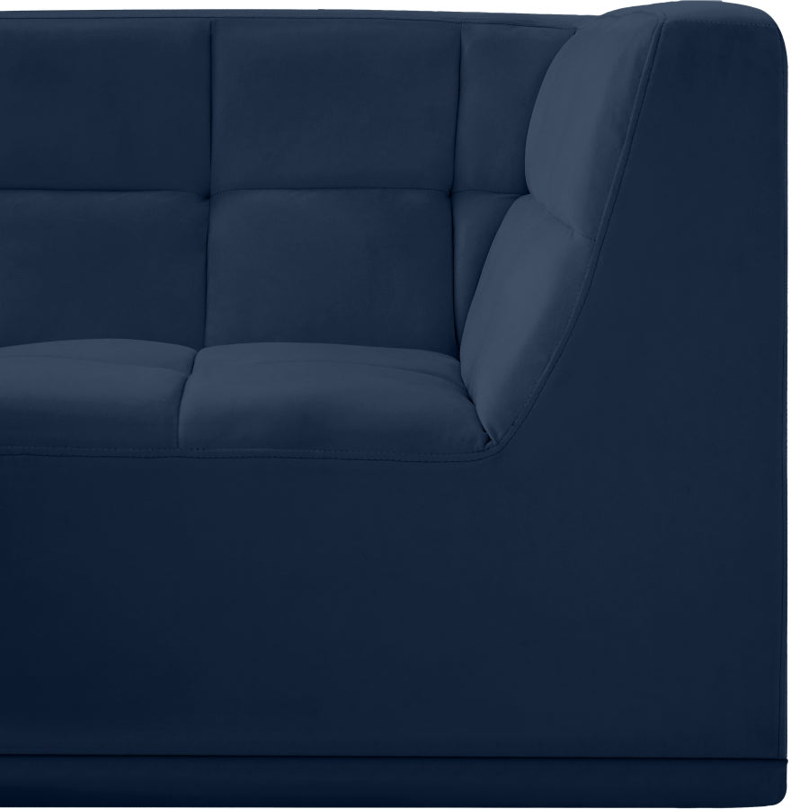 Fauteuil d'angle modulable en velours Relax