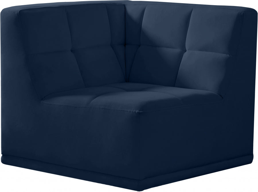 Fauteuil d'angle modulable en velours Relax