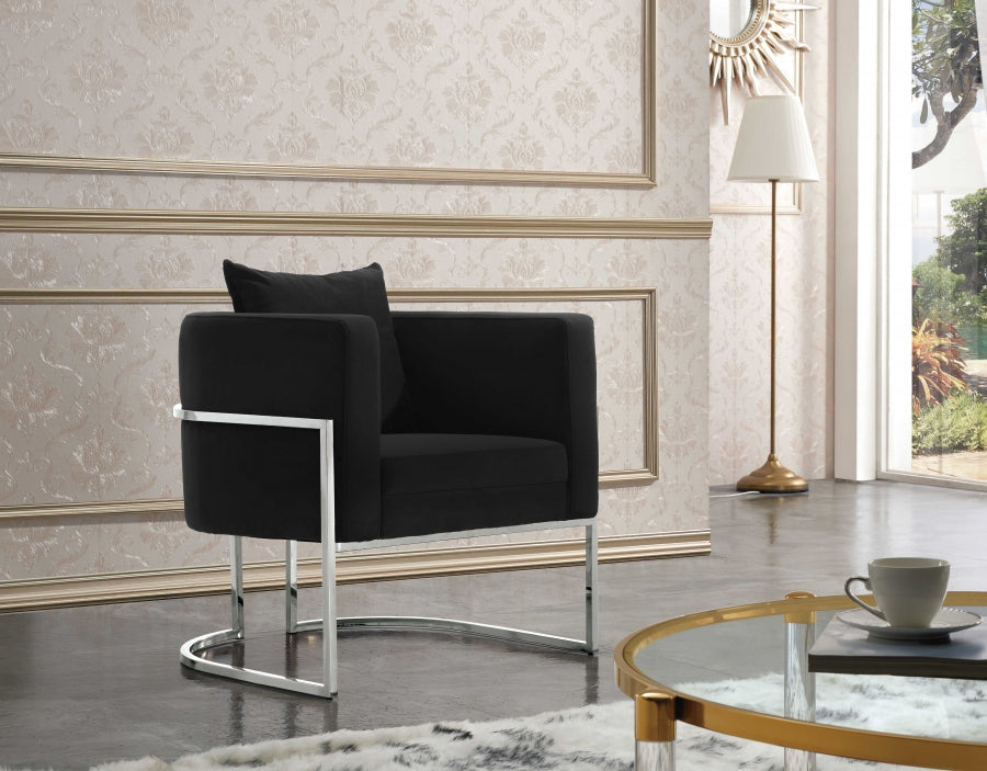 Chaise d'appoint en velours Pippa
