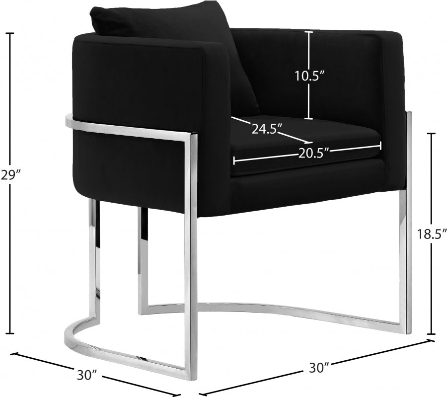 Chaise d'appoint en velours Pippa