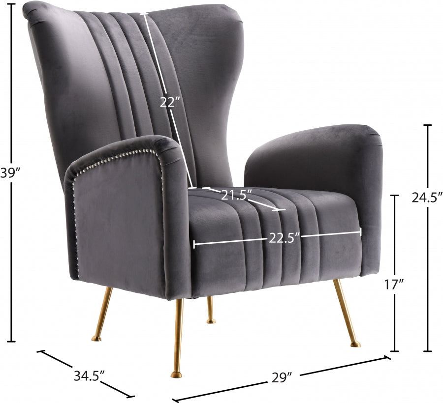 Chaise d'appoint Opera en velours