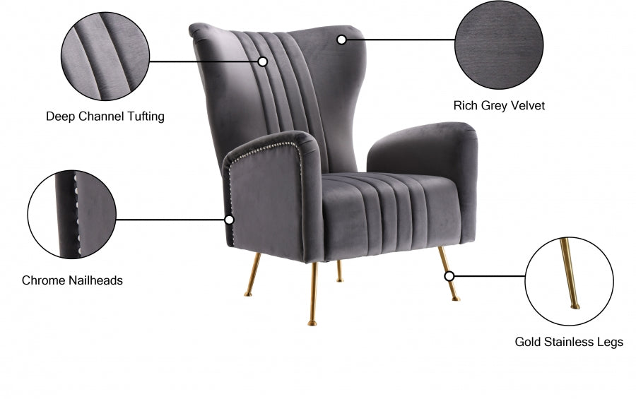 Chaise d'appoint Opera en velours