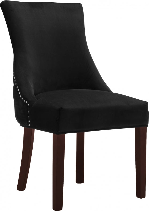 Chaise de salle à manger en velours Hannah