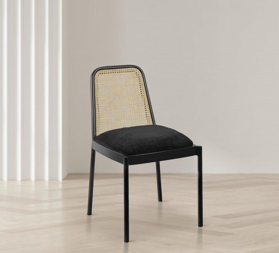 Chaise de salle à manger en tissu bouclé Atticus