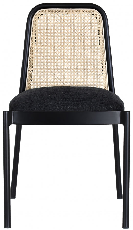 Chaise de salle à manger en tissu bouclé Atticus