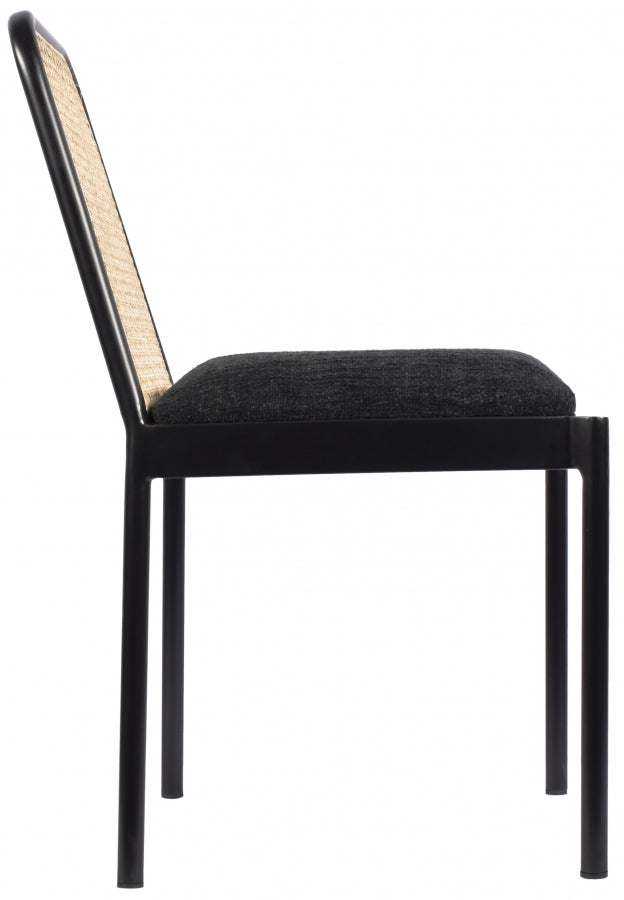 Chaise de salle à manger en tissu bouclé Atticus