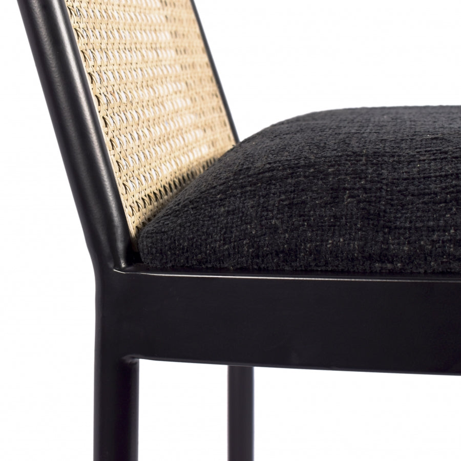 Chaise de salle à manger en tissu bouclé Atticus