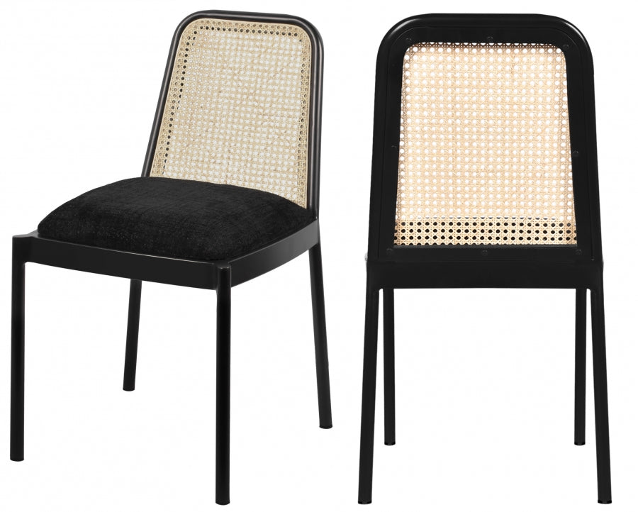 Chaise de salle à manger en tissu bouclé Atticus