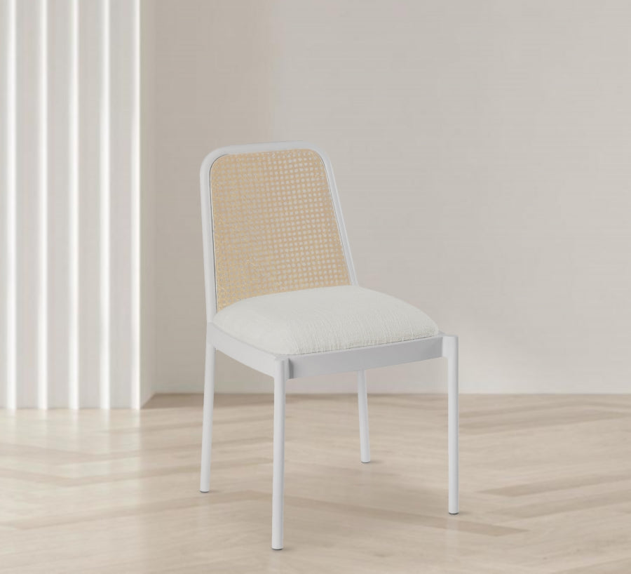 Chaise de salle à manger en tissu bouclé Atticus