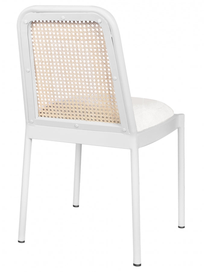 Chaise de salle à manger en tissu bouclé Atticus