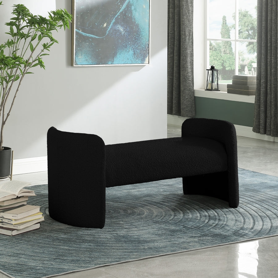 Banc Peyton en tissu bouclé