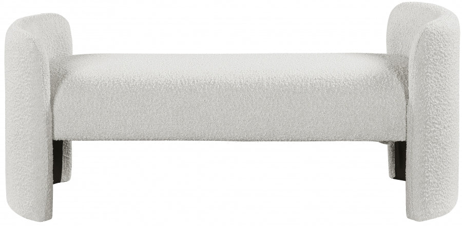 Banc Peyton en tissu bouclé
