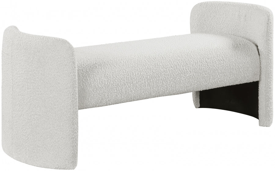Banc Peyton en tissu bouclé