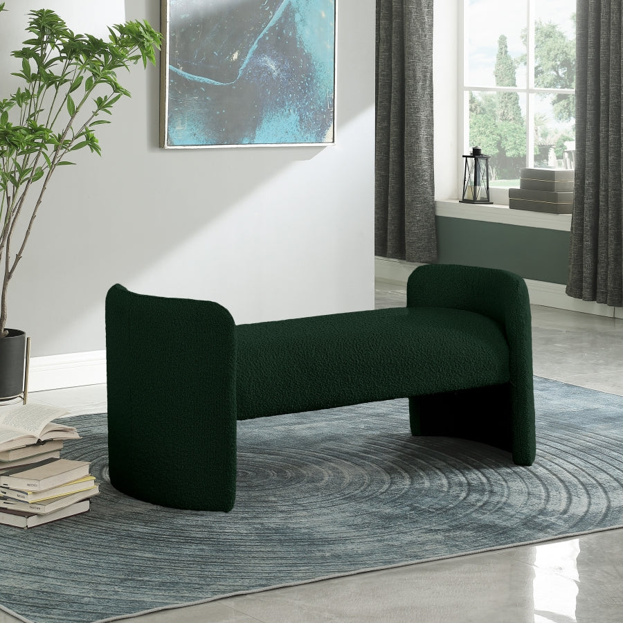 Banc Peyton en tissu bouclé