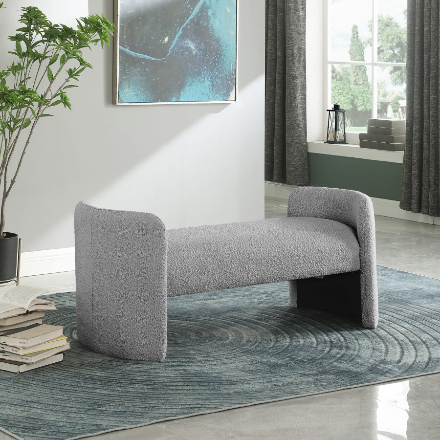 Banc Peyton en tissu bouclé