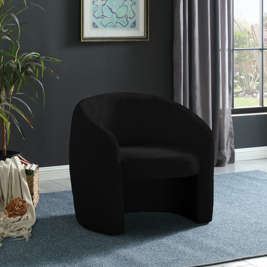 Chaise d'appoint Acadia en tissu bouclé