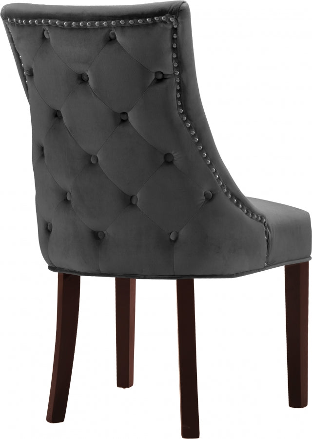 Chaise de salle à manger en velours Hannah