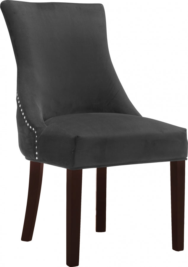 Chaise de salle à manger en velours Hannah