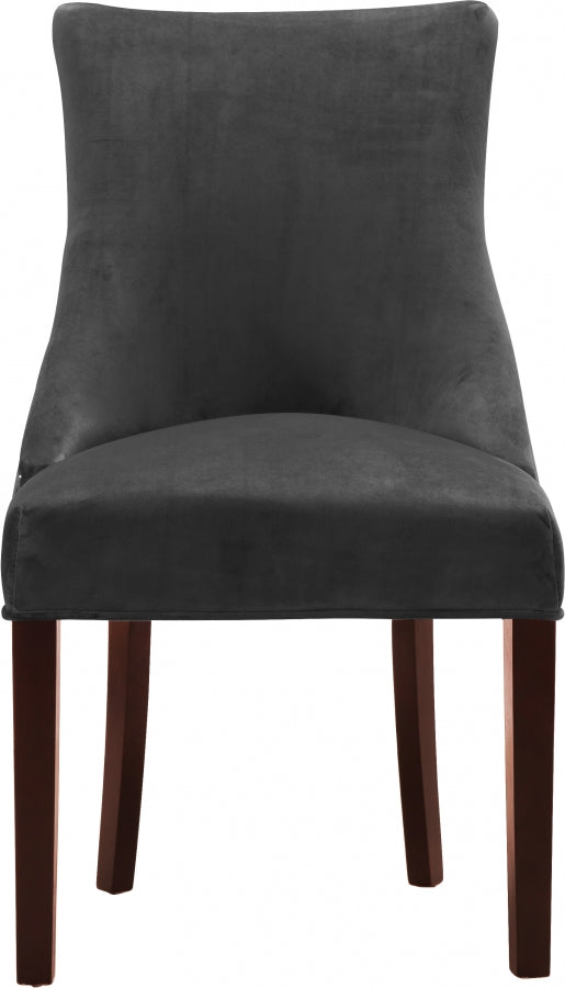 Chaise de salle à manger en velours Hannah