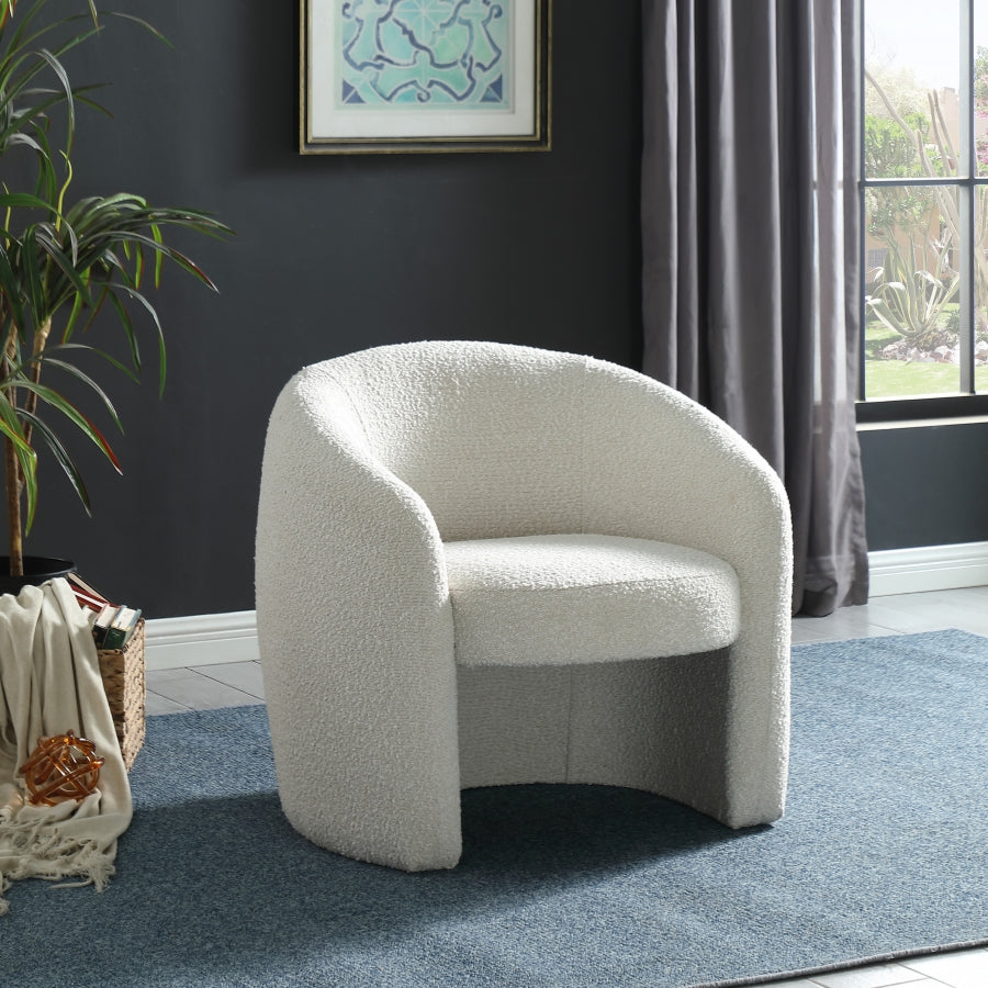 Chaise d'appoint Acadia en tissu bouclé