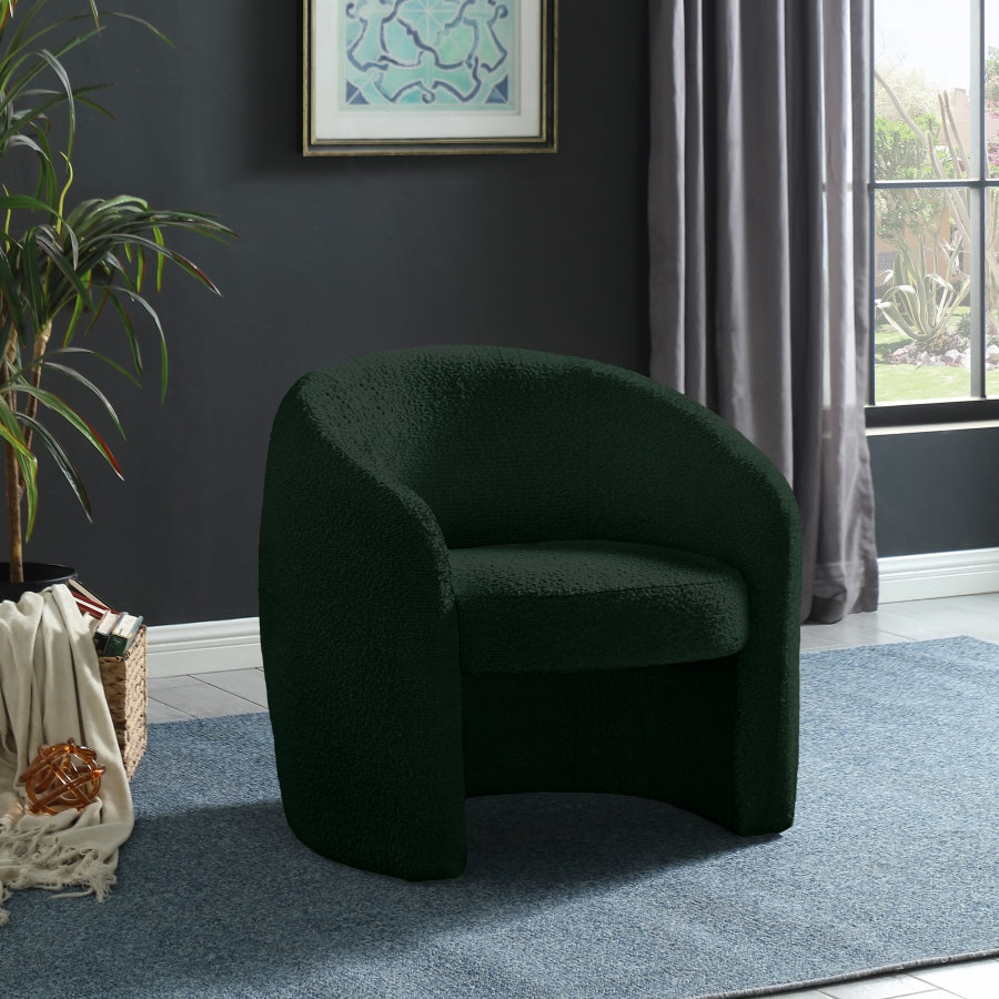 Chaise d'appoint Acadia en tissu bouclé