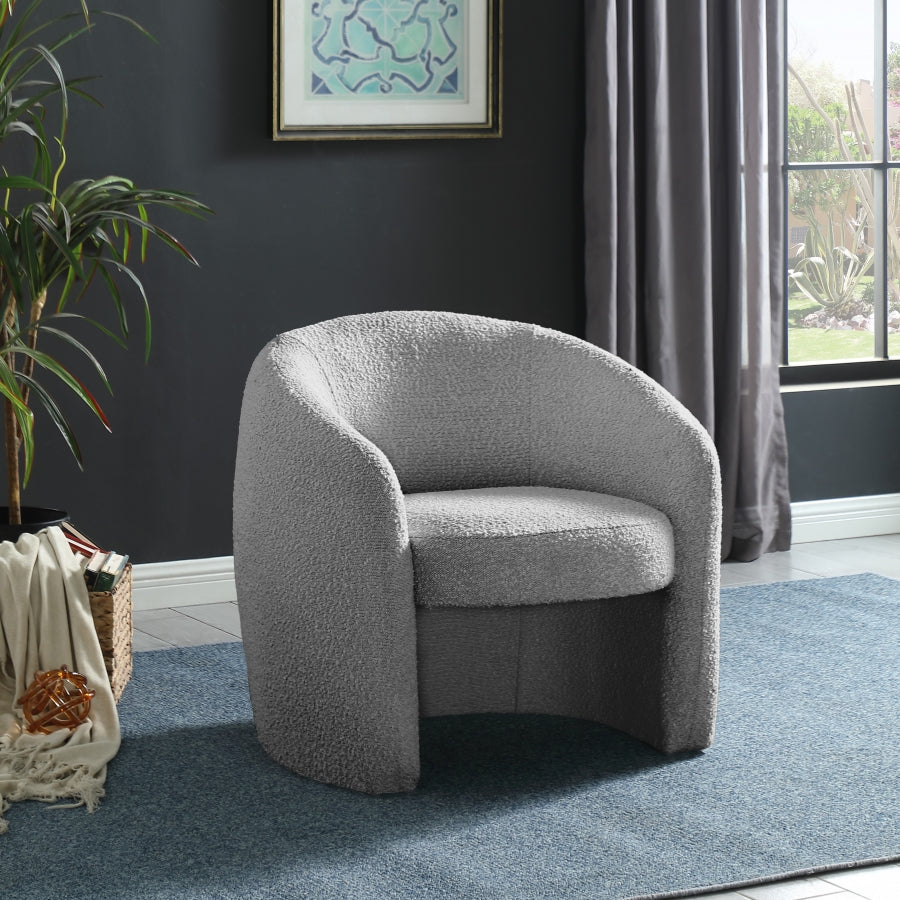 Chaise d'appoint Acadia en tissu bouclé
