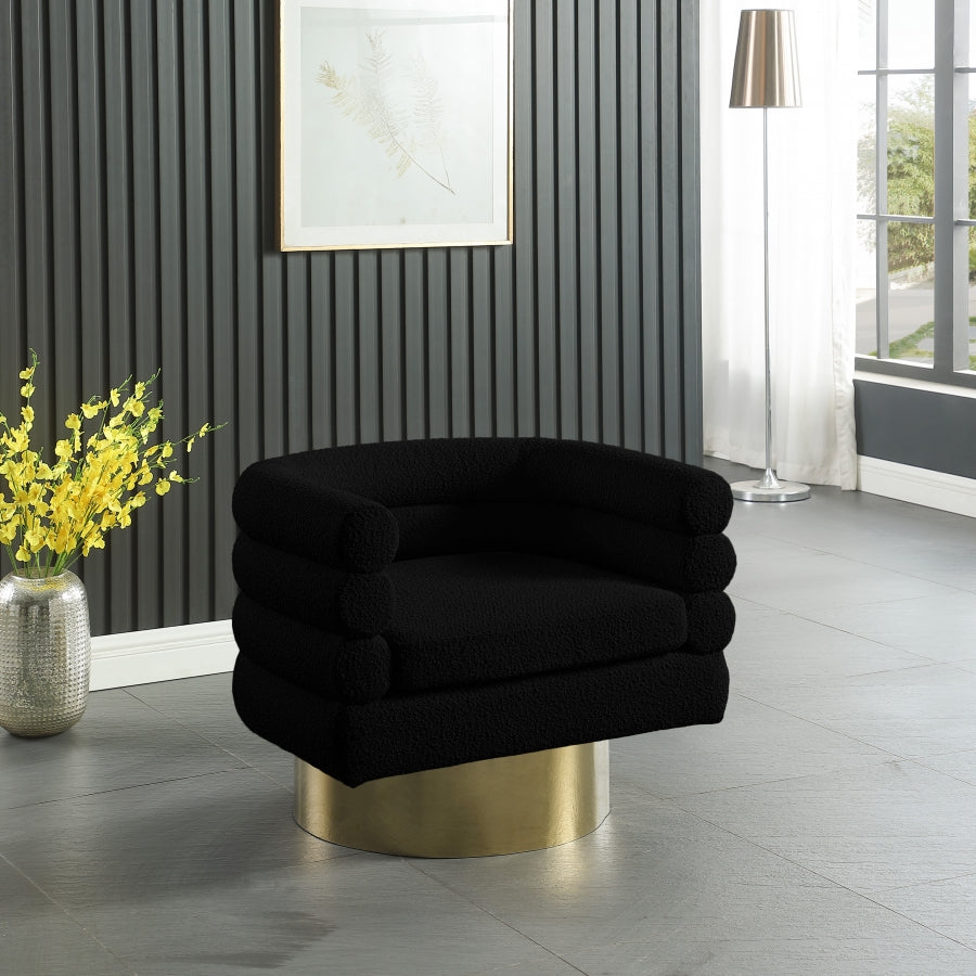 Chaise d'appoint Tessa en tissu bouclé