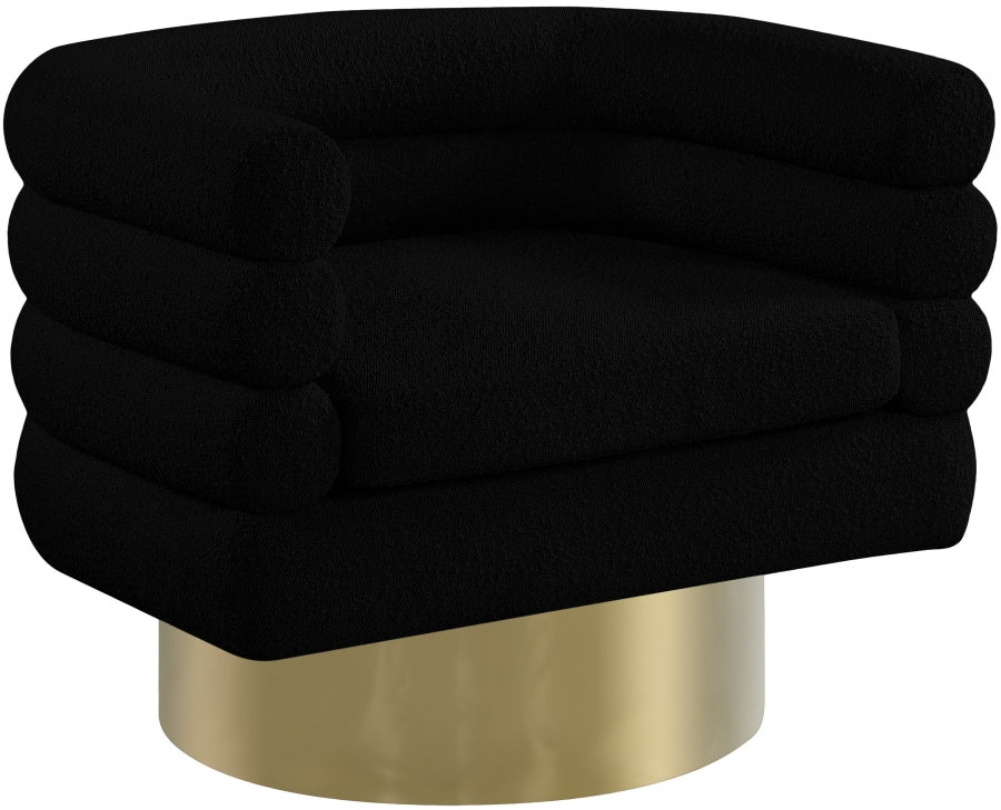 Chaise d'appoint Tessa en tissu bouclé