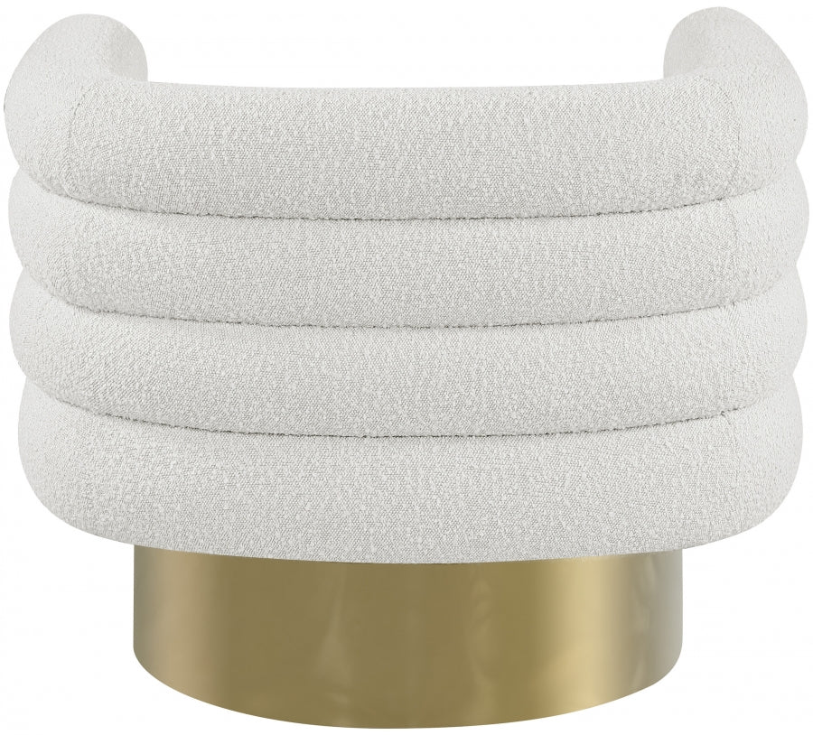 Chaise d'appoint Tessa en tissu bouclé