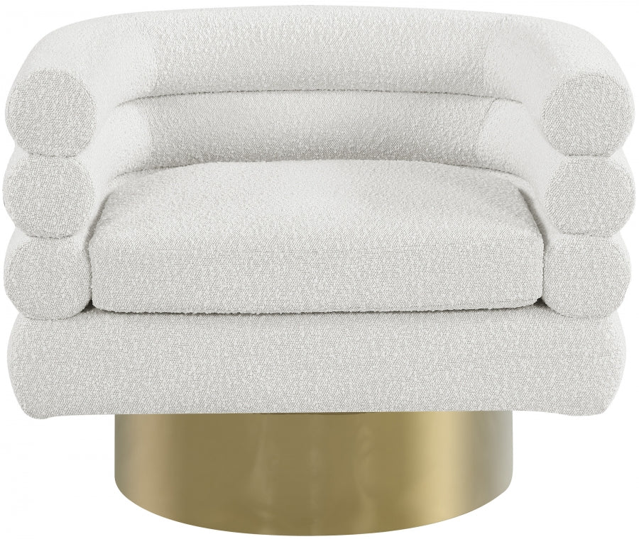 Chaise d'appoint Tessa en tissu bouclé