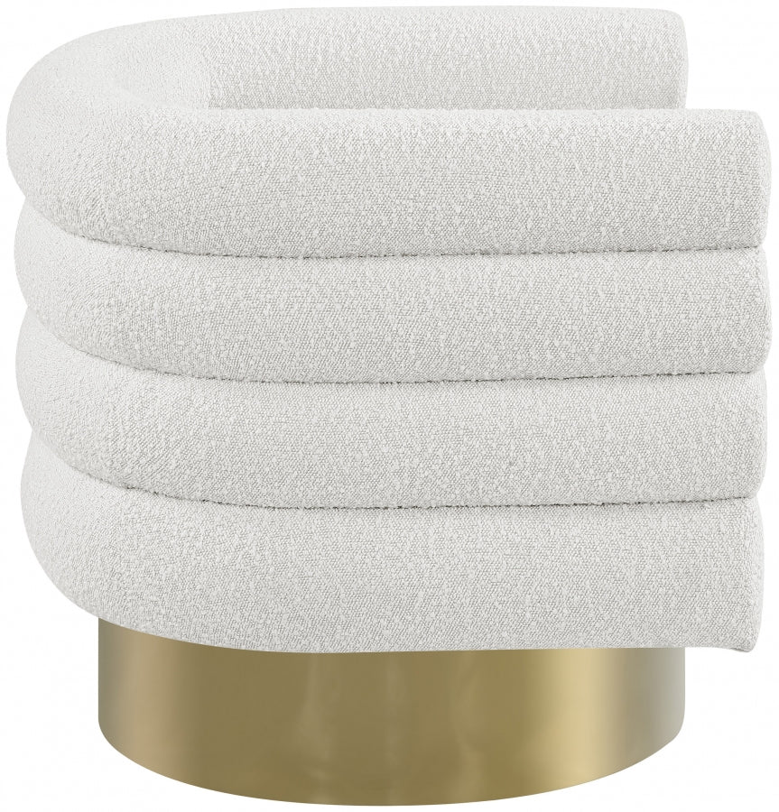 Chaise d'appoint Tessa en tissu bouclé