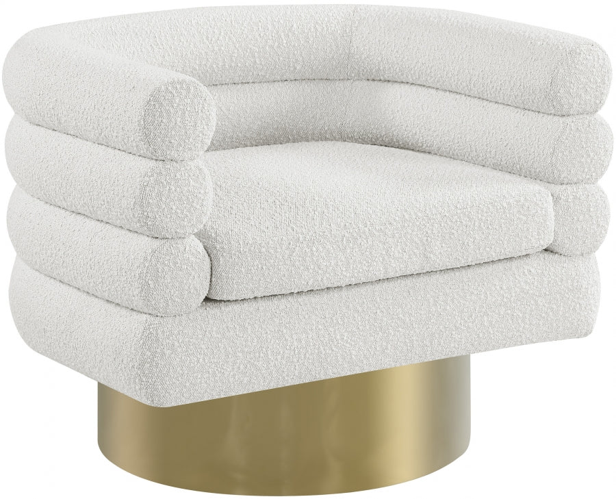Chaise d'appoint Tessa en tissu bouclé