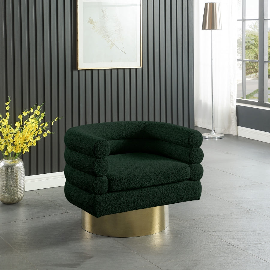 Chaise d'appoint Tessa en tissu bouclé