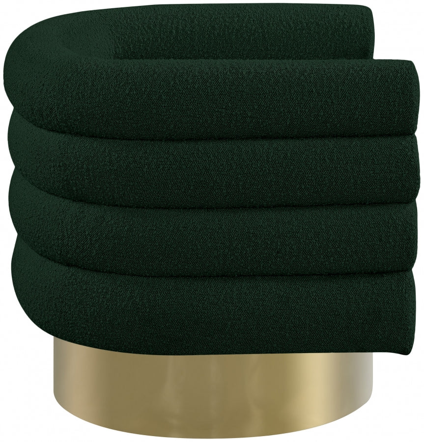 Chaise d'appoint Tessa en tissu bouclé