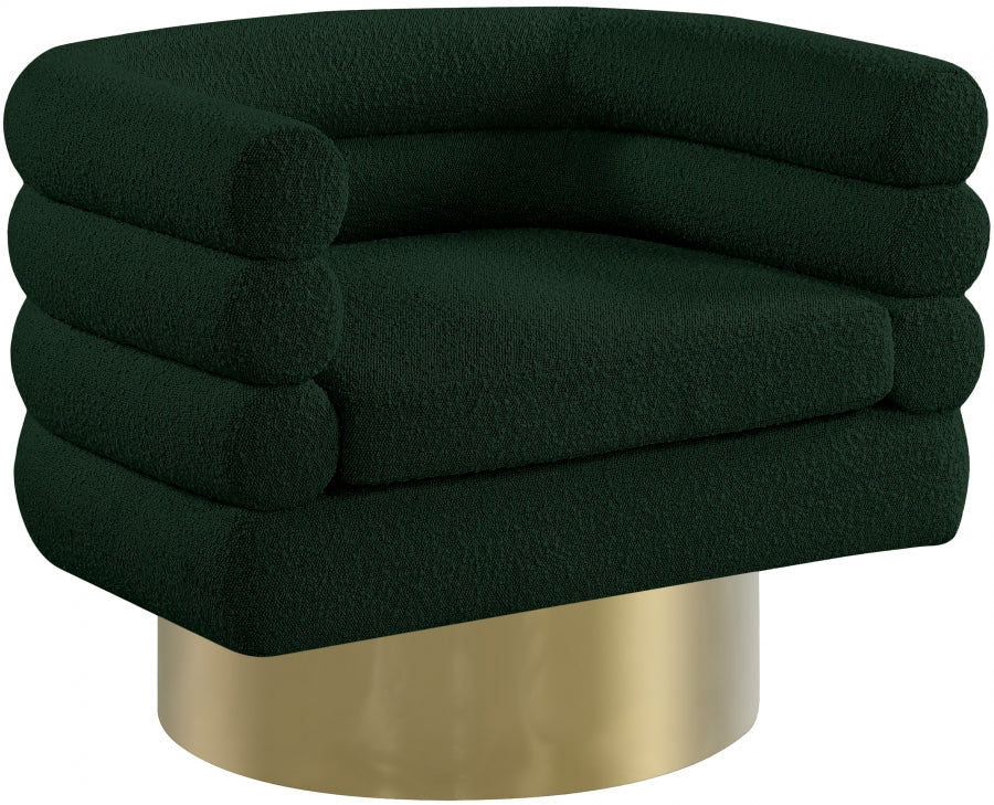 Chaise d'appoint Tessa en tissu bouclé