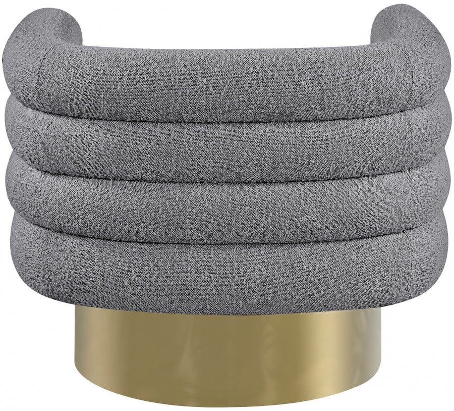 Chaise d'appoint Tessa en tissu bouclé