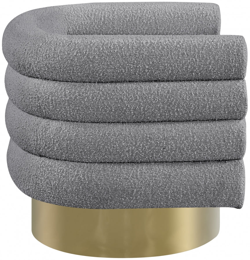 Chaise d'appoint Tessa en tissu bouclé