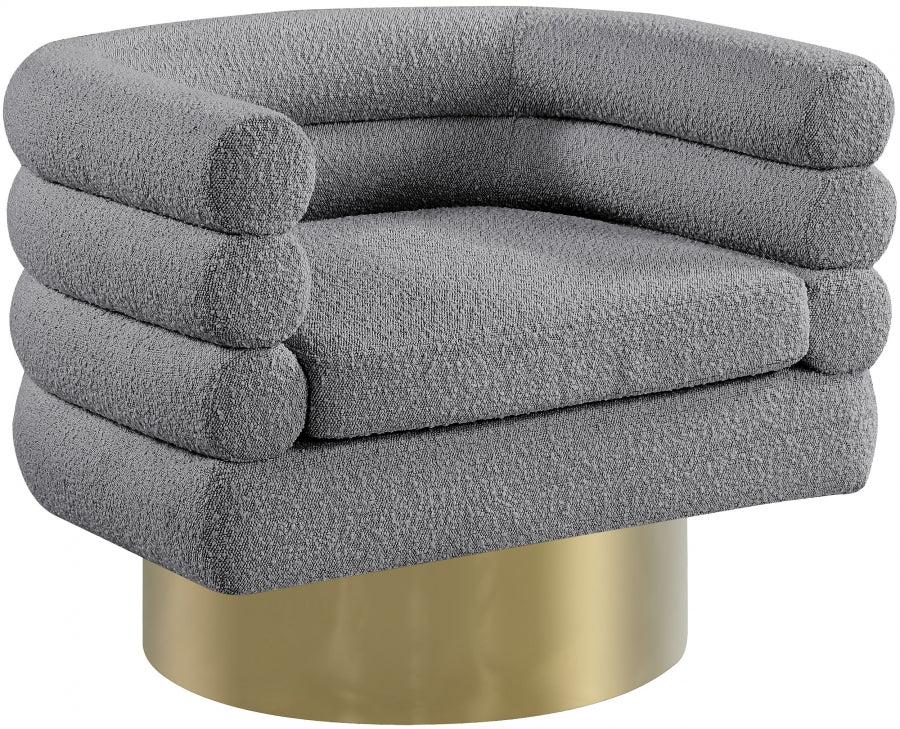 Chaise d'appoint Tessa en tissu bouclé