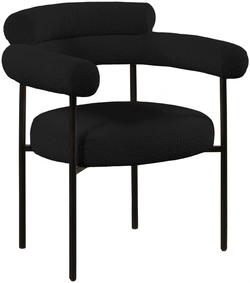 Chaise de salle à manger en tissu bouclé Blake